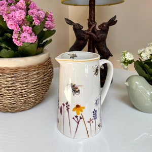 Bumble Bee Flower Vases Pots,Ceramic Pitcher Vase,Planter Pot