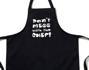 Linen Apron, BBQ Gifts Chef Aprons For Mens, Grilling Dad Apron