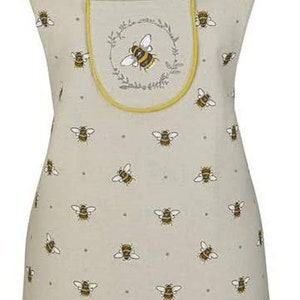 Tabliers de cuisine en coton et lin pour femme, cadeau de cuisine, cadeau de mariage drôle Bumble Bee