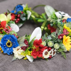 Ukrainian Floral Crown, Ukrainian Flower Wreath, Traditional Vinok, National traditions of Ukraine, Ukrainian wreath