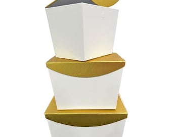 Magnetic Gift Box  White Set of 3 - Empty Luxury Box Party Favor Bridesmaid Proposal Box Wholesale Premium Box DIY Wedding Favour Box