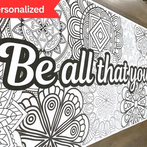 Camino de mesa gigante de papel para colorear con forma de mandala, mantel personalizado de papel para colorear, pancarta gigante para colorear para relajarse