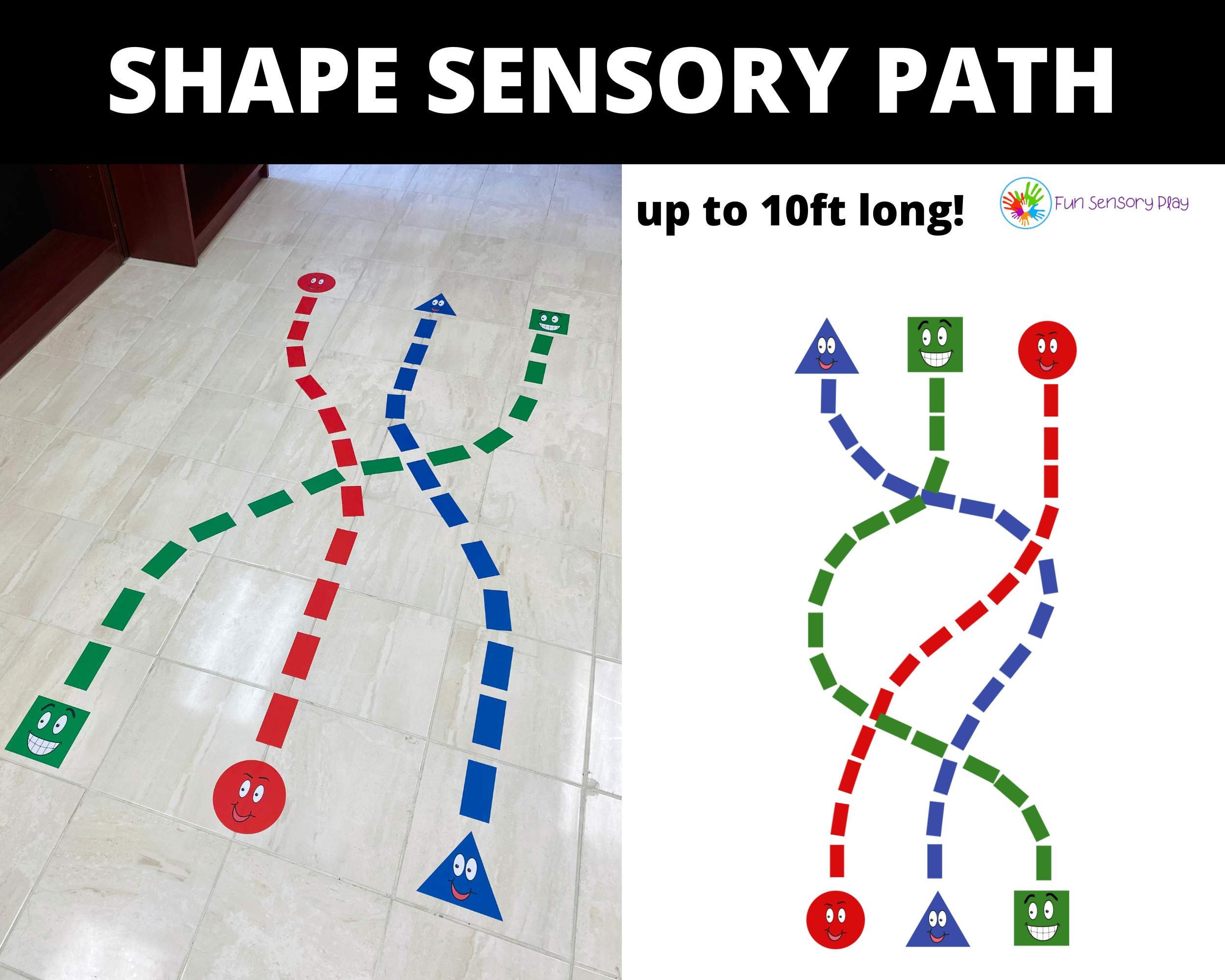 Sensory Path Floor Decal Stickers Mirror Me, Sensory Pathway, Sensory Path  for School, Sensory Hallway 