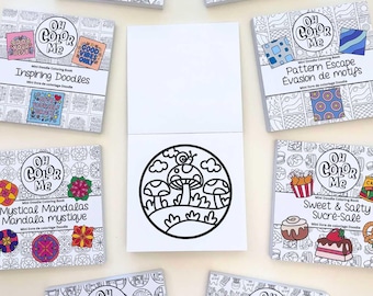 Mini Coloring Book Bundle - Pick Your Bundle, Simple & Bold Coloring Book for Adults Kids, Tiny Coloring Book, Stocking Stuffer