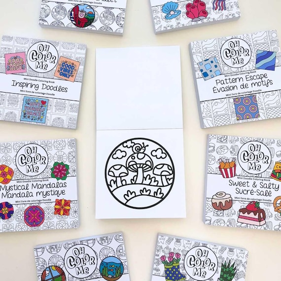 Mini Coloring Book Bundle - Pick Your Bundle, Simple & Bold Coloring Book for Adults Kids, Tiny Coloring Book, Stocking Stuffer