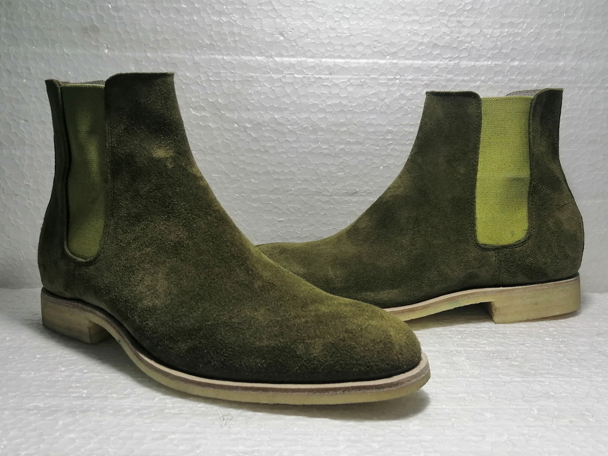 olive suede boots