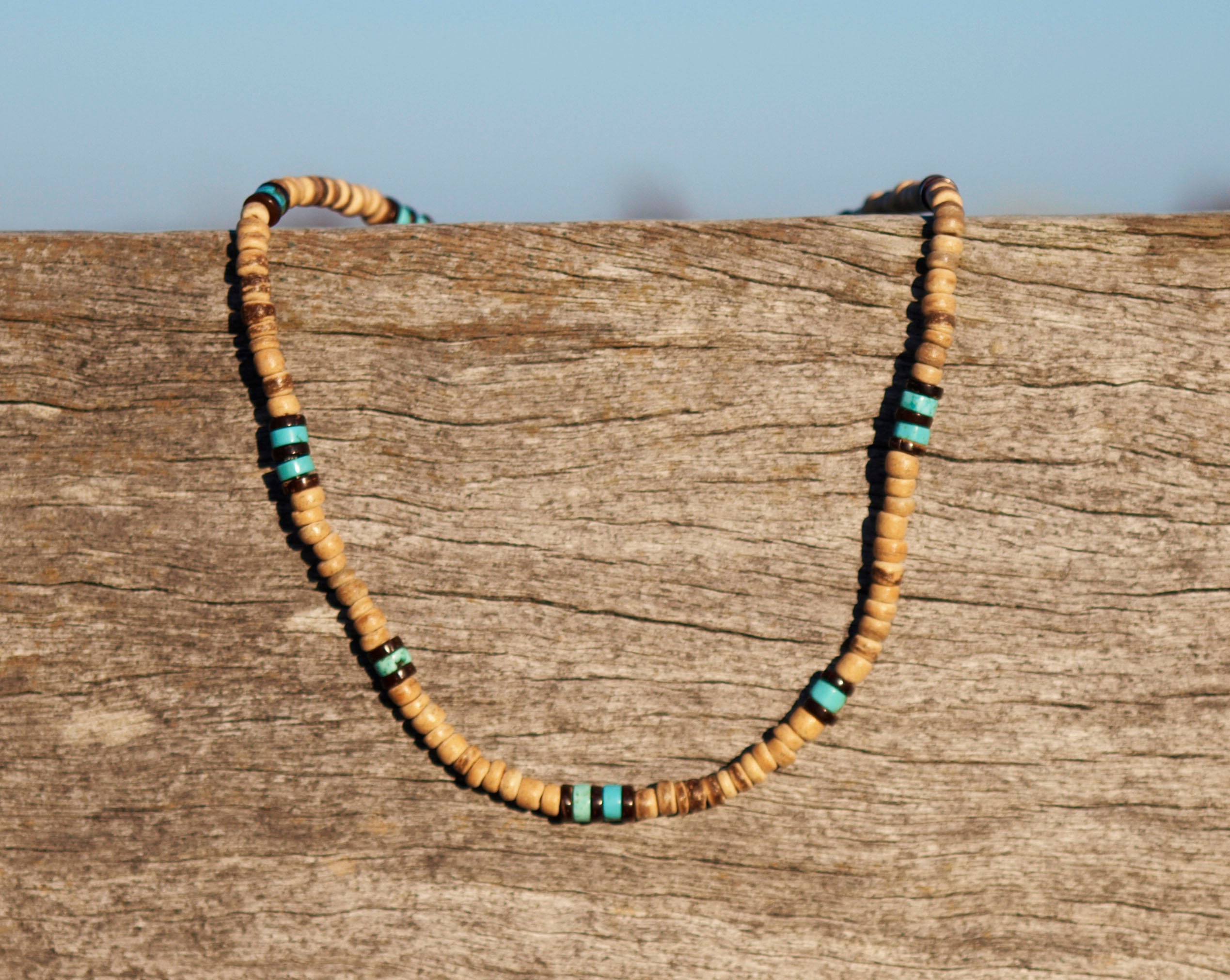 Mens Surfer Necklace Turquoise Beaded Necklace Mens Gifts - Wyatt – Dana  LeBlanc Designs