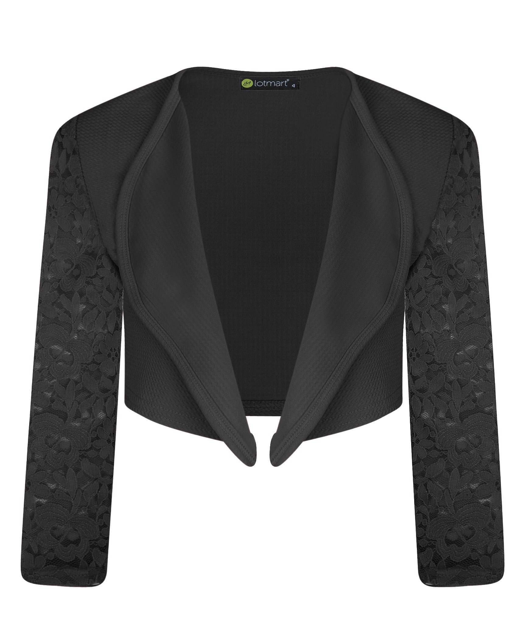 Bolero Jacket Girls' Lace Bolero Shrug 100% Cotton Long Sleeve