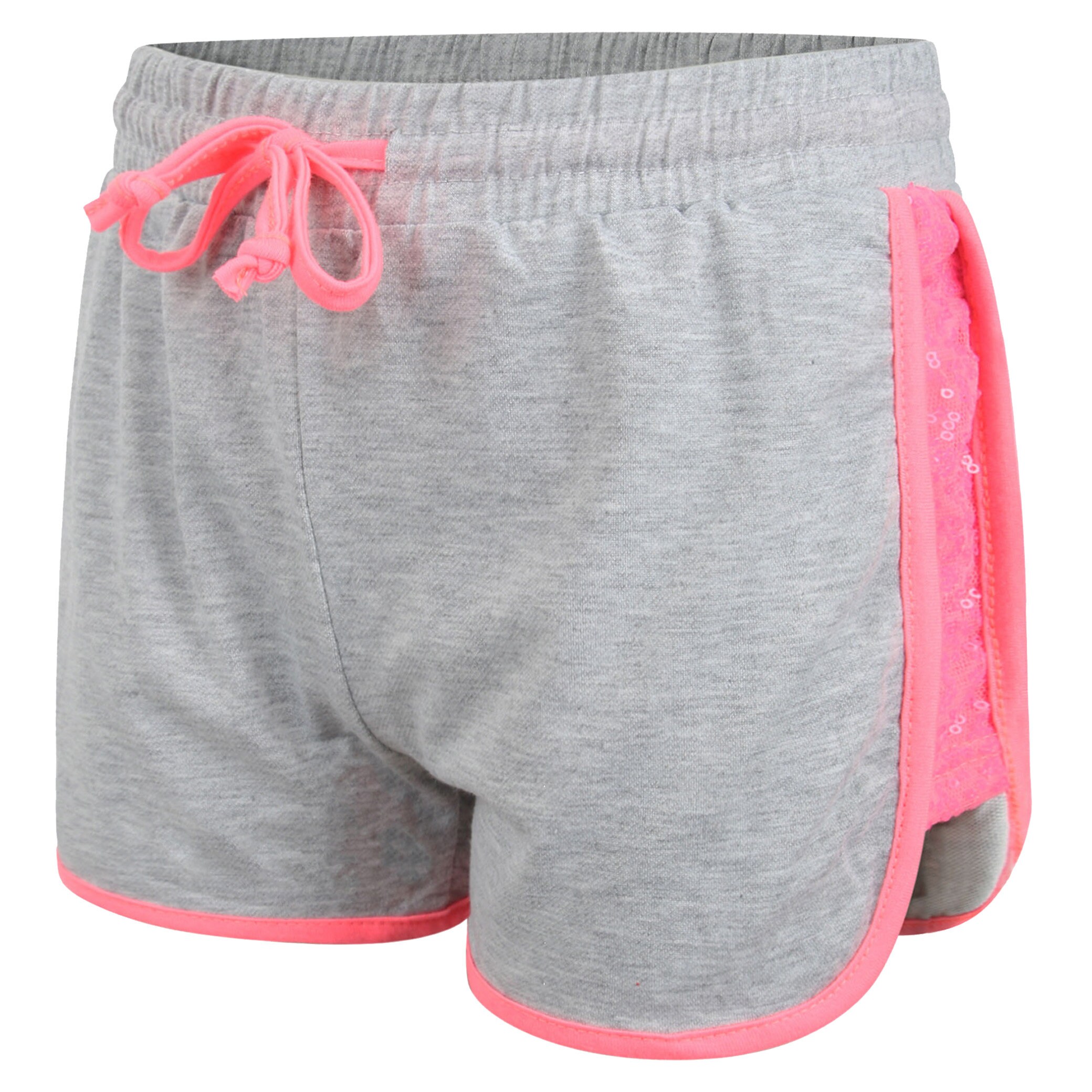 Kids Summer Running Shorts Girls Sequin Inserts Piping Details Etsy