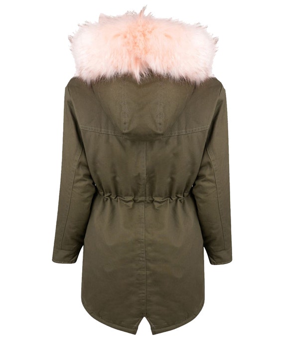 Girls fur lined parka sales