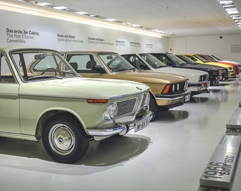 BMW's on Display Photo - Digital Print - BMW Museum - BMW Welt - Munich, Germany -