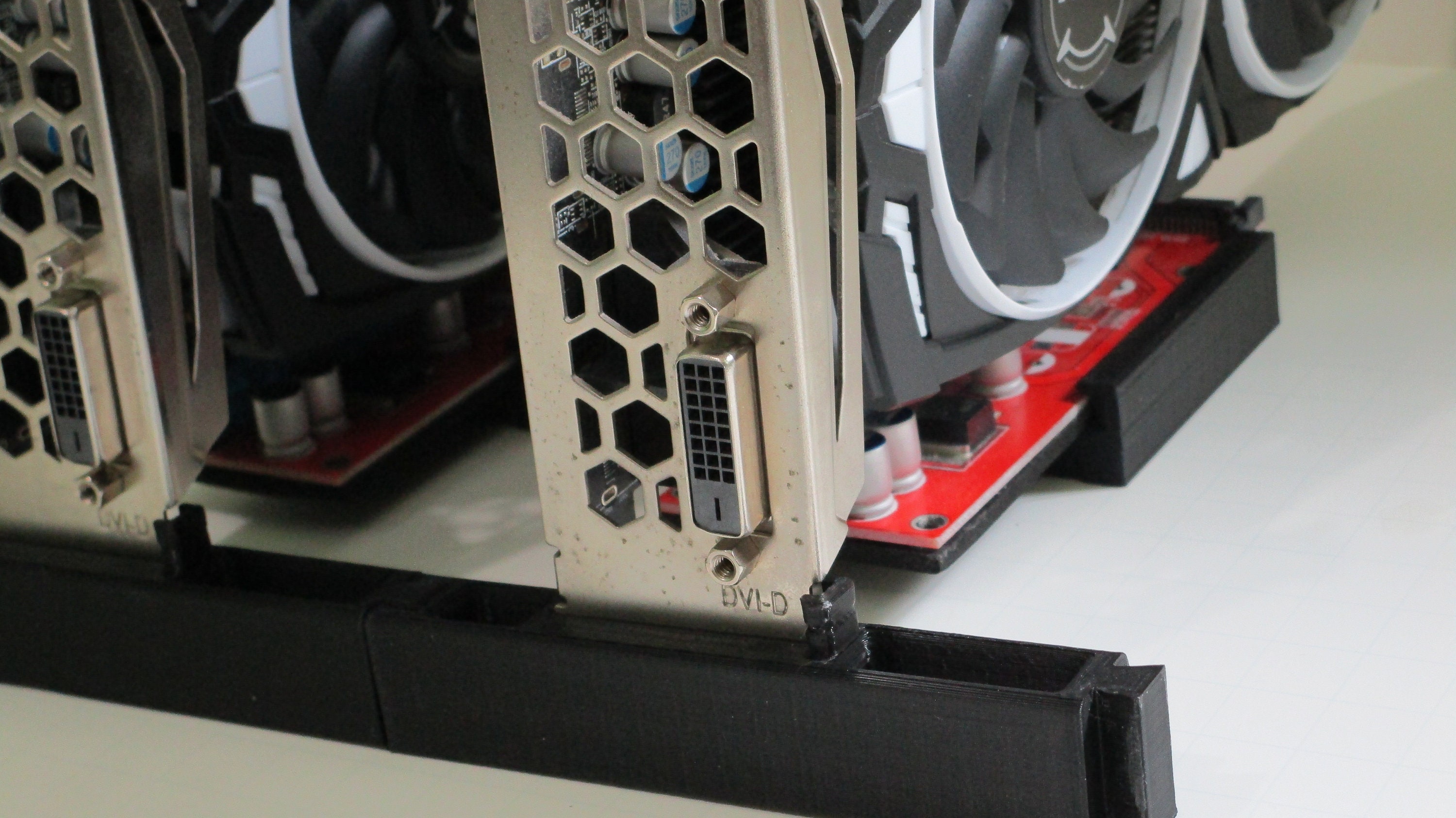 Horizontal Rack Gpu 3D Printed Stand for Video Card (gpu) and Riser Horizontal Interlocking ...