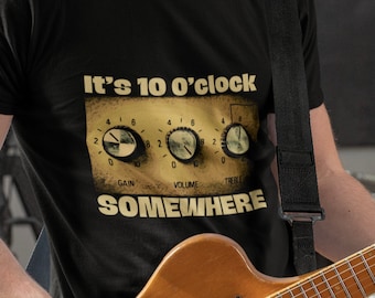Camisa de guitarra eléctrica / Camiseta de músico / Camisa de papá de guitarra / Camiseta de rock vintage / Camisa de músico / Amplificador / Amplificador de tubo / Amplificador Marshall