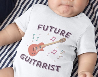Futuro guitarrista bebé body / músico bebé regalo / guitarra bebé / ropa de bebé divertida / bebé músico / bebé onesie / rock and roll bebé