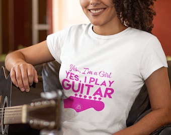 Chica Power Camisa / Camisa de guitarra eléctrica / Regalo del guitarrista / Camisa de igualdad / Ideas de regalo de músico / Regalo para guitarrista / regalo para ella