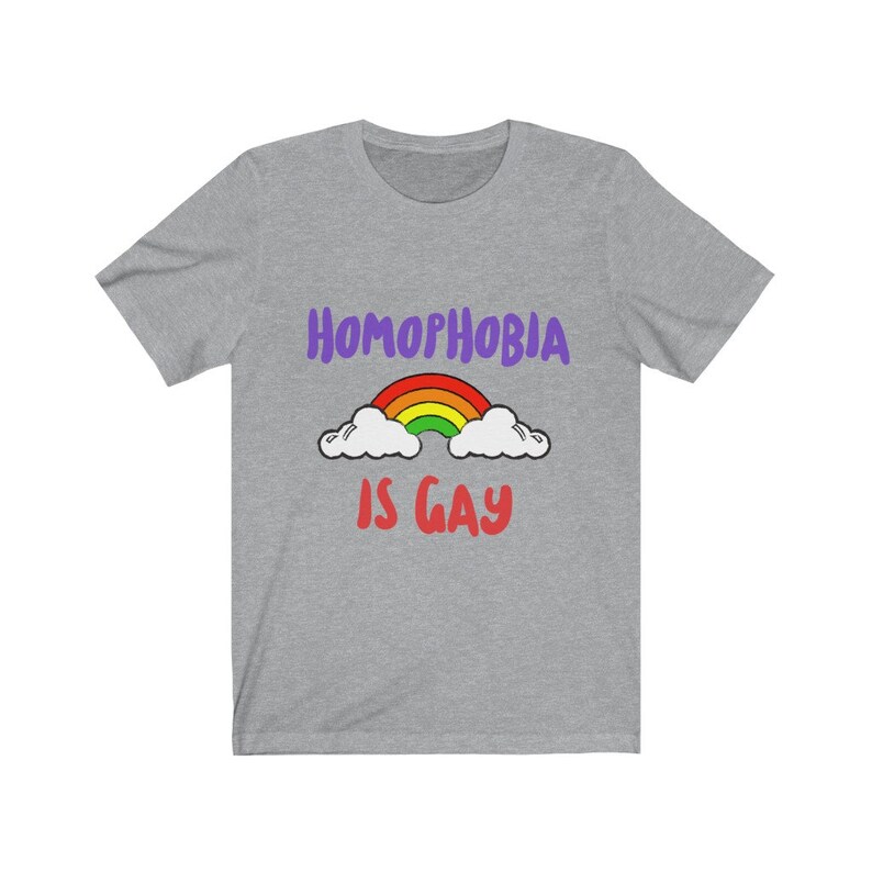 Homophobia is Gay | Gay Tshirt | Hilarious Shirts | Vintage T Shirt | LGBT Shirt | Good Vibes Shirt | Gary Shirt | Best Selling Shirts Athletic Heather