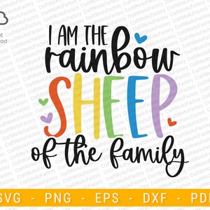 I am the Rainbow Sheep of the Family svg, LGBTQ+, Love, Gay, Lesbian, Gay Couple Svg | Instant download