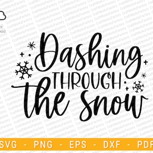 Dashing through the snow svg, Winter Christmas | Instant download