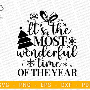 Es la época más maravillosa del año svg, Navidad svg, Kids Girls / Descarga instantánea