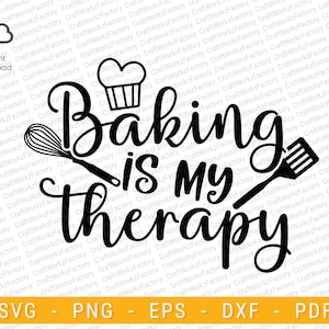 baking is my therapy svg, bakery svg, Kitchen Towel, Christmas Baking svg | Instant download