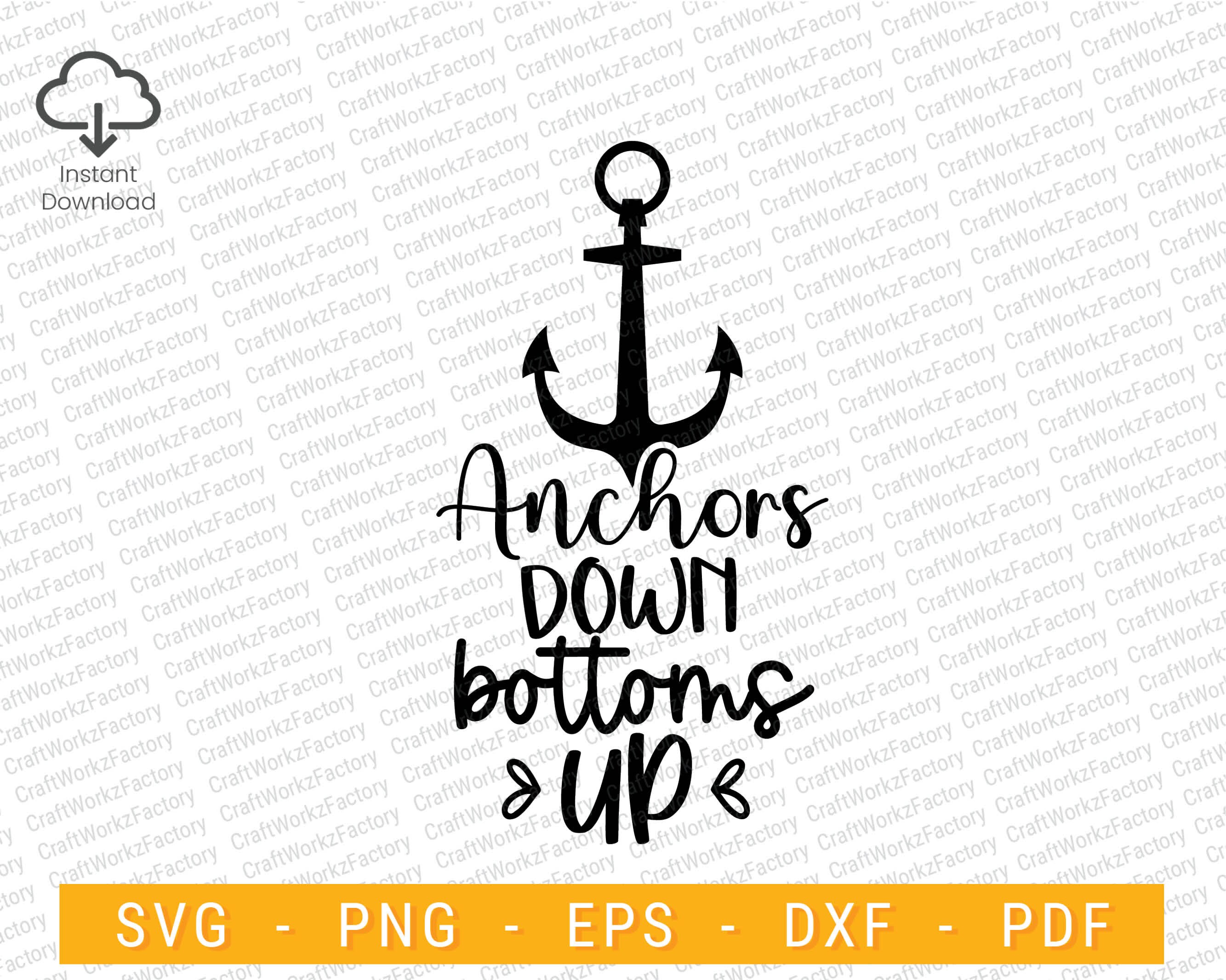 Anchors Down Bottoms Up svg Viaje en crucero familiar Etsy México