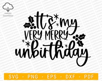 Het is mijn zeer vrolijke Unbirthday svg, Wonderland SVG | Direct downloaden