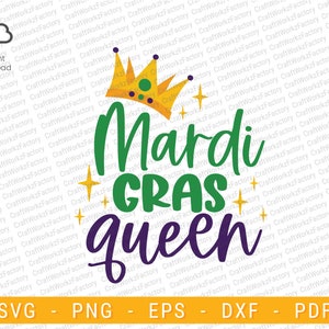 Mardi Gras Queen SVG, Mardi Gras svg, Fat Tuesday svg, Jester Hat, Fleur De Lis svg, Shirt design for Mardi Gra Parade | Instant download
