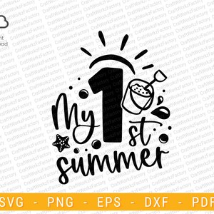 My first summer svg, onesie design svg, Kids Svg, Newborn SVG, funny baby svg | Instant download