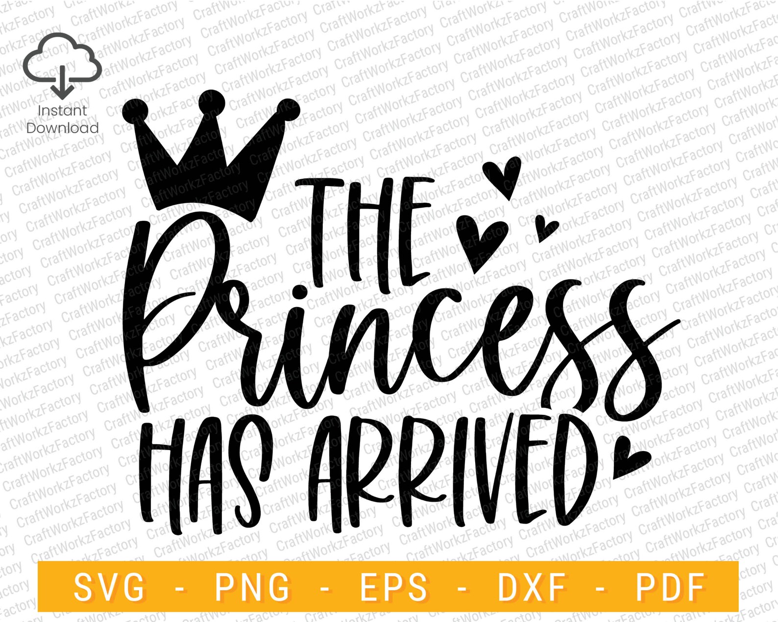 The Princess Has Arrived Svg, Baby Onesie Svg, Crown, Newborn Svg ...