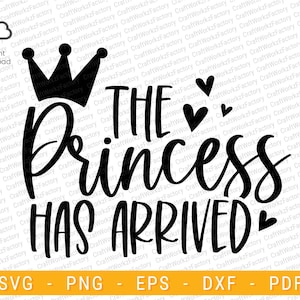 The princess has arrived svg, Baby Onesie Svg, Crown, Newborn Svg, Welcome baby SVG, Hello World svg, newborn coming home | Instant download