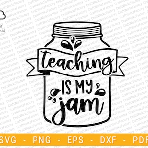 Teaching is my jam svg, Back to School Class Classroom Svg, Funny Teacher svg, preschool svg, elementary teacher shirt | Instant download