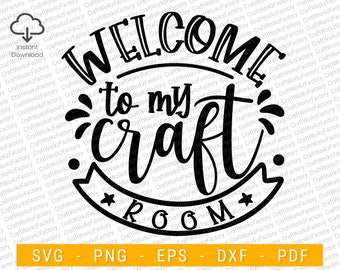 Welcome To My Craft Room svg, Welcome sign svg, mom gift idea diy, cute crafters life for Crafter, Crafts svg | Instant download