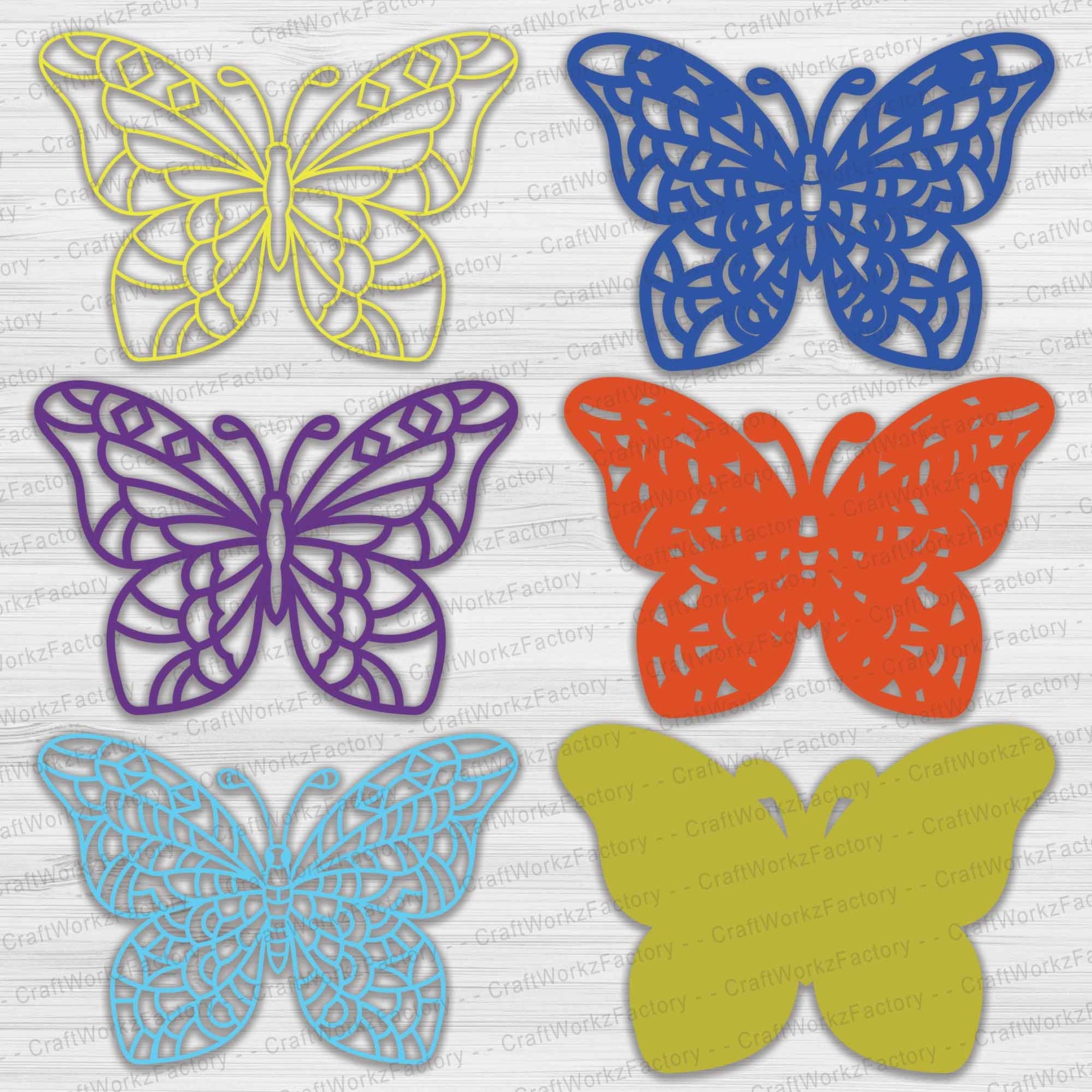 3d butterfly mandala svg multilayer cut file digital