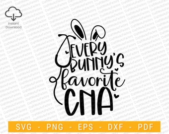 Every bunny's favorite cna svg, Bunny Nurse Easter Svg, Cutest Easter Healthcare, Easter rabbit svg, Nurse life svg | Instant download