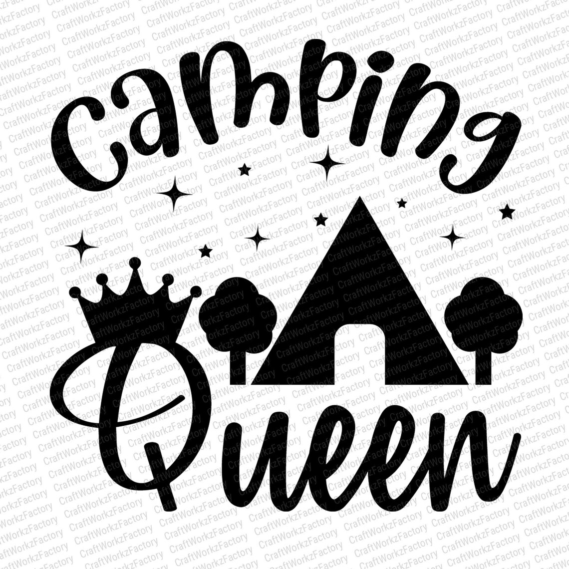 Camping Queen Svg Outdoor Camping Life Lady Svg Digital Etsy