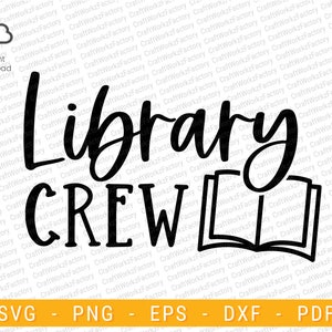 Library crew svg, librarian svg, library team svg, book nerd svg, Back To School T Shirt Design svg, librarian tribe crew | Instant download