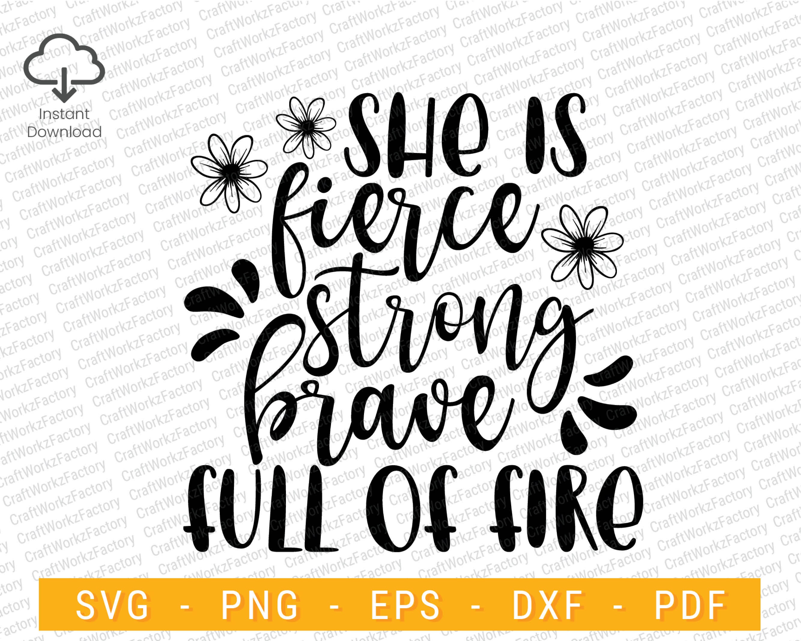 She is Fierce Strong Brave Full of Fire Svg Girl Power - Etsy Singapore