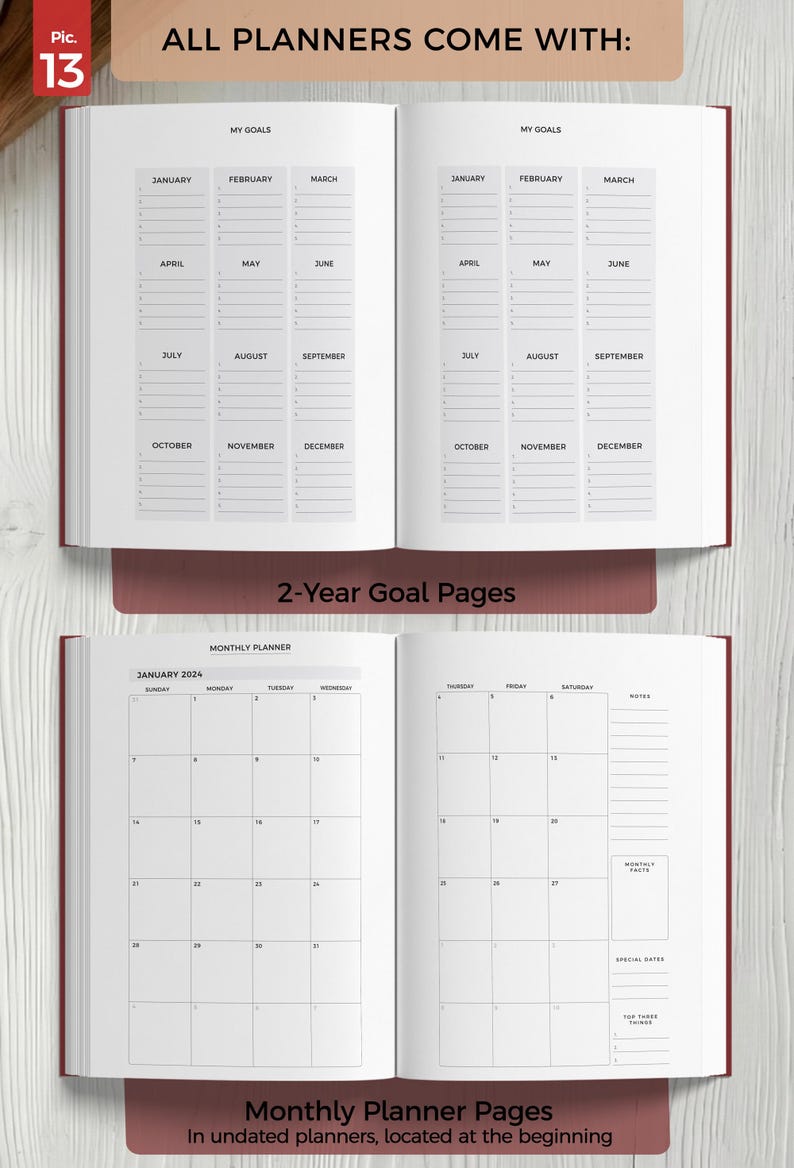 Personalized 2026-2027 Planner: Custom Agenda, Weekly Goals image 13