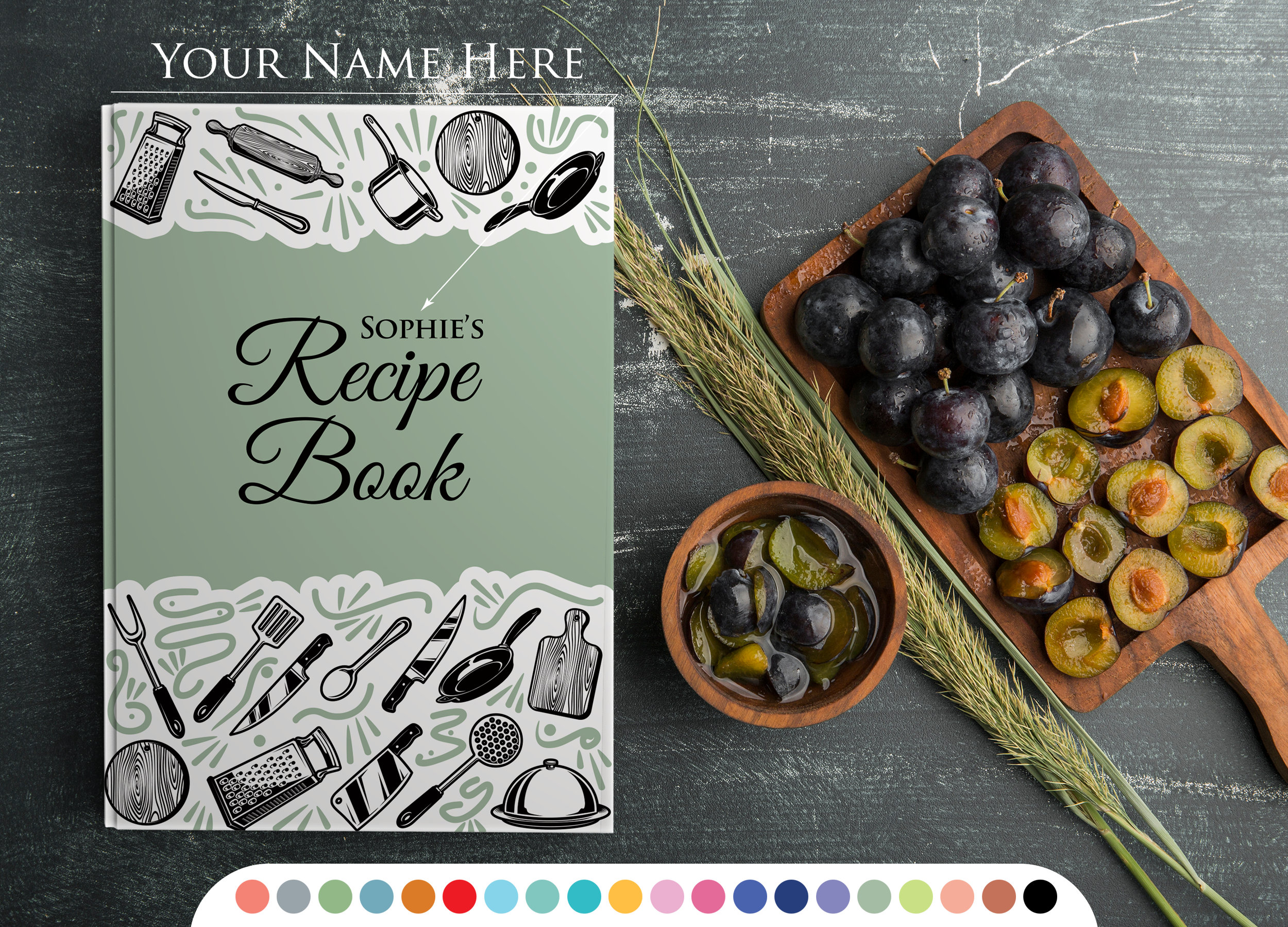 Personalized Recipe Book With Measurement Page. Write Your Own 228