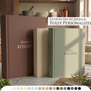 Personalized Recipe Book: Custom Family Cookbook with Measurement Page. 134 - 400 Pages