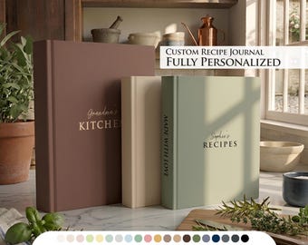 Personalized Recipe Book: Custom Family Cookbook with Measurement Page. 134 - 400 Pages