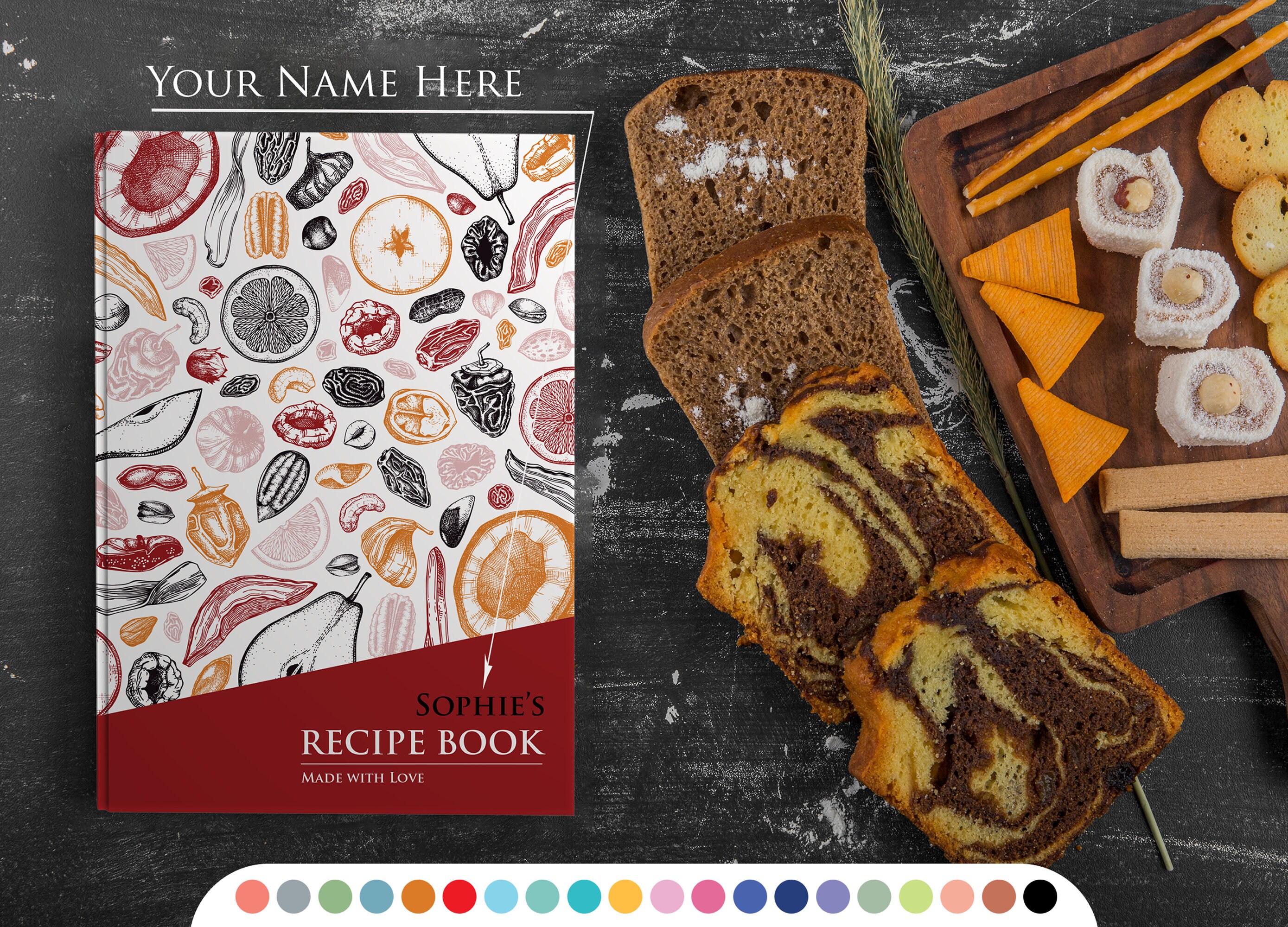 Personalized Recipe Book: Hardcover, Softcover, or Spiral Bound