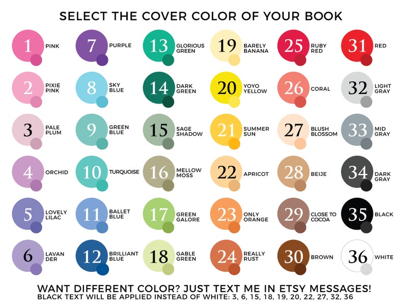 Cookbook Color Personalized Recipe Book: Custom Kitchen Conversions, 228 Pages - Etsy
