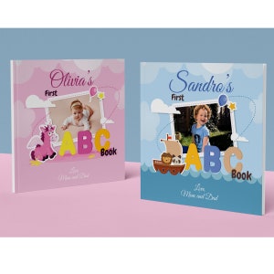Primer libro abc personalizado, el mejor regalo para niños, baby shower, letras con animales, libro del alfabeto personalizado, impresión de alta calidad, ¡hecho a mano!
