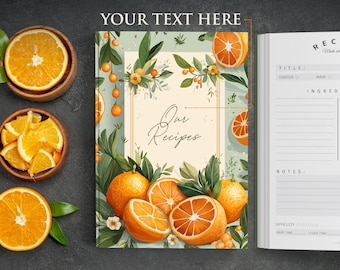 Personalized Recipe Book: Custom Family Cookbook, Blank Journal.