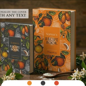 Personalized Recipe Journal, Custom Family Cookbook Gift, Recipe Book with 228+ Pages