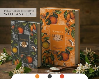 Personalized Recipe Journal, Custom Family Cookbook Gift, Recipe Book with 228+ Pages