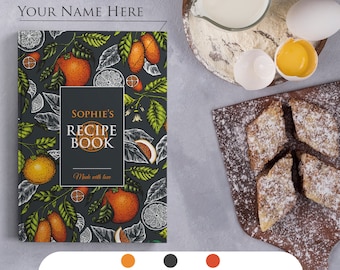 Write your own 228 recipes! Personalized recipe book with measurement page. custom gift for birthday, gift for friend, gift for mom and dad!