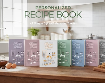 Personalized Recipe Book: Custom Family Cookbook, 228 Recipe Pages