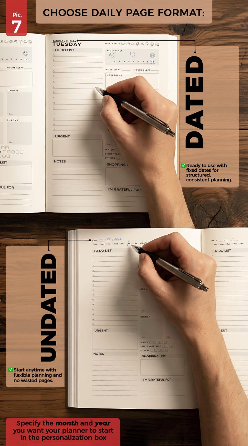 Personalized 2026-2027 Planner: Custom Agenda, Weekly Goals image 7